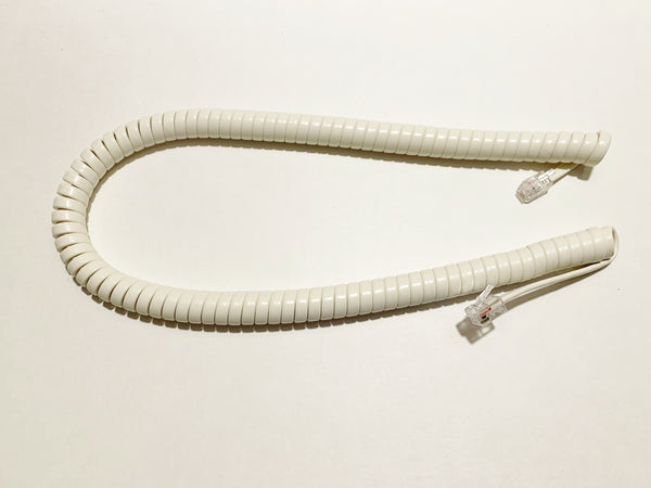 12 Foot Universal Telephone Handset Cord - Light Ivory Color