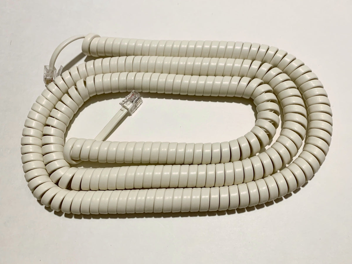 25 Foot Long Universal Telephone Handset Cord Light Ivory Color