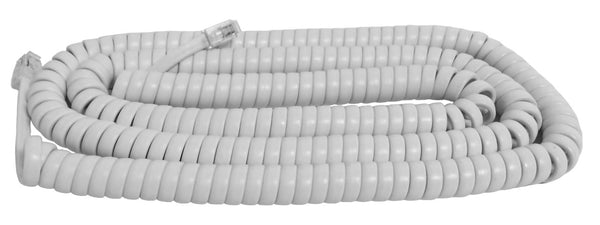 NEW 25 Foot Long Handset Curly Cord HP Poly Edge IP Phone E100 E220 White