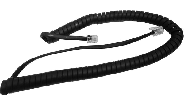 9 Foot Black Handset Receiver Curly Cord for Grandstream IP Telephone