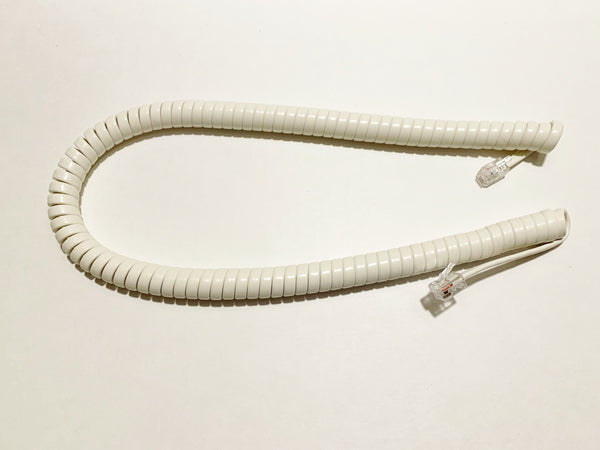 12 Foot Universal Telephone Handset Cord - Light Ivory Color