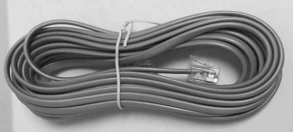 14 Foot Silver Satin 4 Pin Line Base Cord Avaya Nortel Norstar Meridian phone