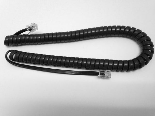 9 Foot Handset Curly Coil Cord for Avaya J100 Series IP Phone J129 J139 J169 J179 (Charcoal Gray)