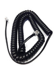 12 Foot Black Handset Curly Cord for Samsung Falcon iDCS Series Phones 8D 18D 28D