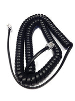 12 Foot Handset Curly Coil Cord for Avaya / AT&T / Lucent Phone (Flat Black)