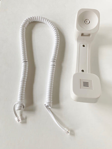Handset with Curly Cord for Avaya Lucent AT&T MLS, Legend, MLX & Definity 8000 Series Phone (White)