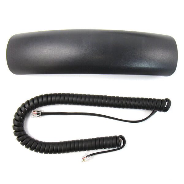 Handset w/ Curly Cord for Nortel Avaya IP Phone 1110 1120e 1140e 1210 1220 1230 Black