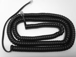 25 Foot Long Black Handset Curly Cord for Samsung Falcon iDCS Series Phones 8D 18D 28D