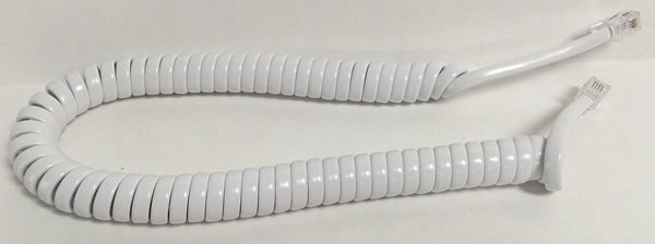 9 Foot Bright White Universal Telephone Handset Cord